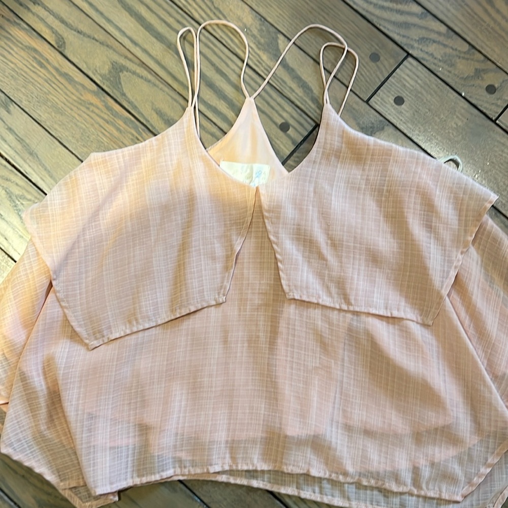 Peach Polyester Tank Top